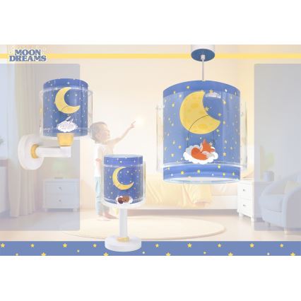Dalber 76632 - Dětský lustr MOON DREAMS 1xE27/15W/230V modrá