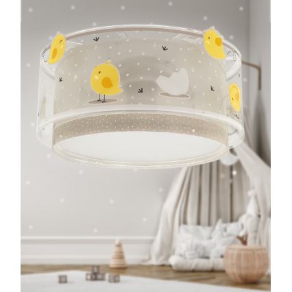 Dalber 76876 - Dětské stropní svítidlo BABY CHICK 2xE27/15W/230V