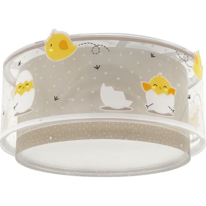 Dalber 76876 - Dětské stropní svítidlo BABY CHICK 2xE27/15W/230V