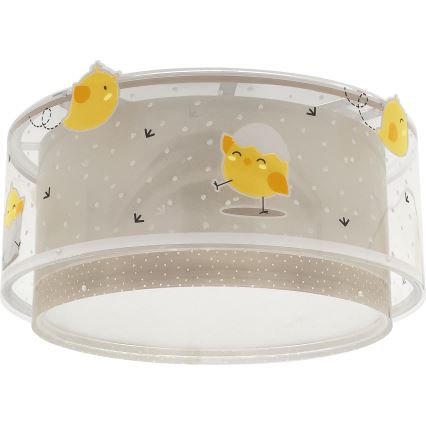 Dalber 76876 - Dětské stropní svítidlo BABY CHICK 2xE27/15W/230V