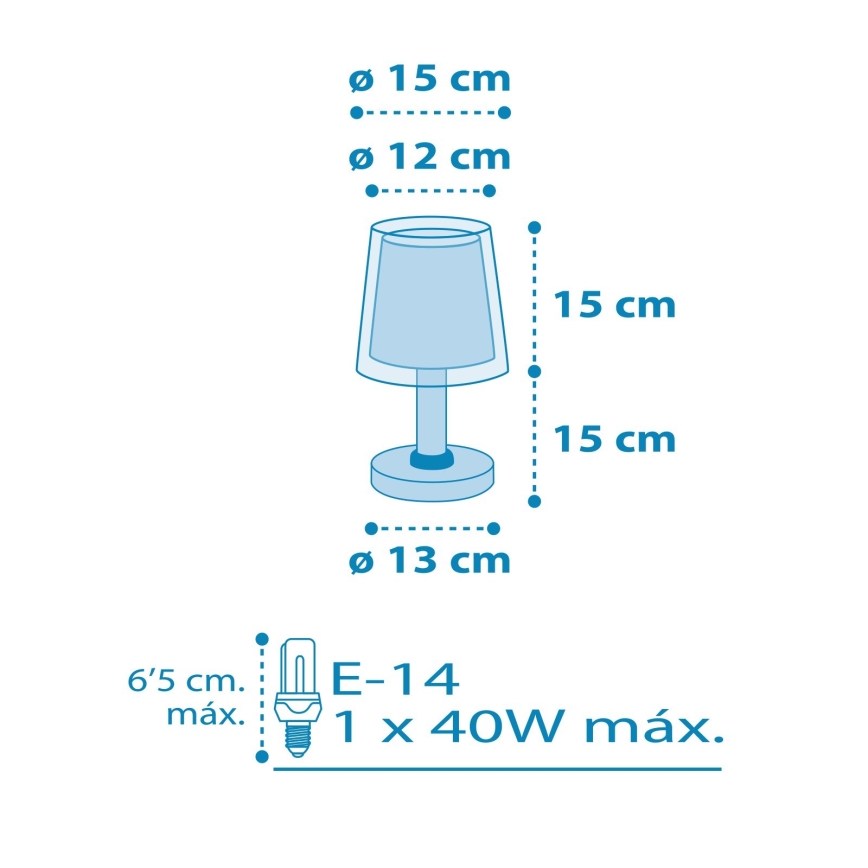Dalber 81191T - Dětská lampička LIGHT FEELING 1xE14/40W/230V