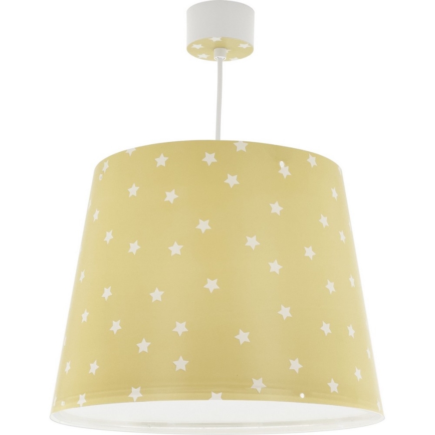 Dalber 82212A - Dětský lustr STAR LIGHT 1xE27/60W/230V žlutá