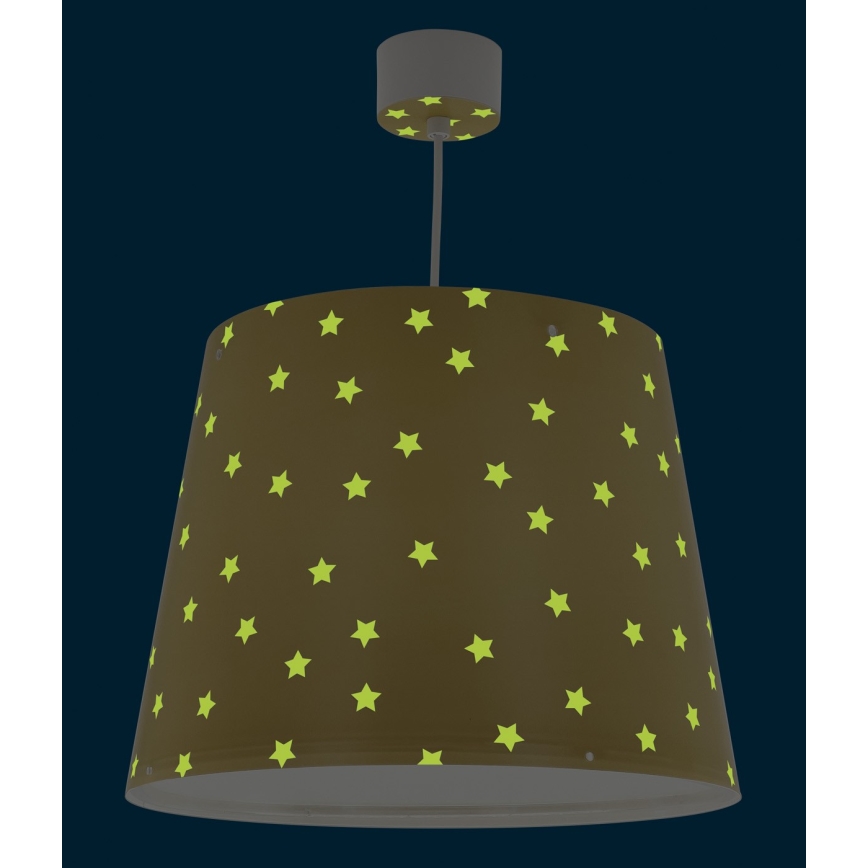 Dalber 82212A - Dětský lustr STAR LIGHT 1xE27/60W/230V žlutá