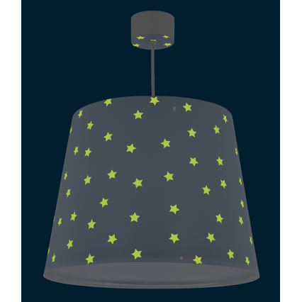Dalber 82212T - Dětský lustr STAR LIGHT 1xE27/60W/230V modrá