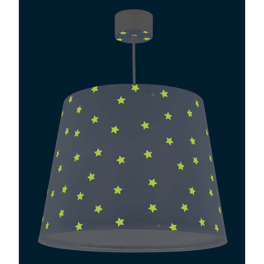 Dalber 82212T - Dětský lustr STAR LIGHT 1xE27/60W/230V modrá