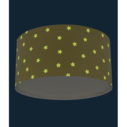 Dalber 82216A - Dětské stropní svítidlo STAR LIGHT 2xE27/60W/230V žlutá
