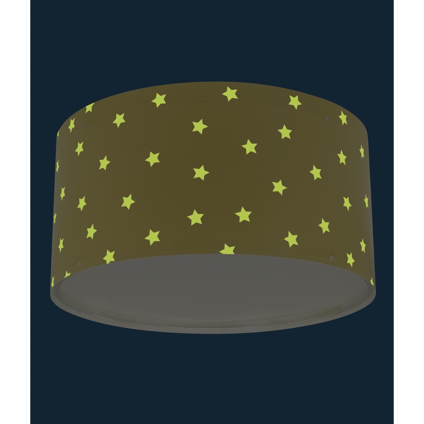 Dalber 82216A - Dětské stropní svítidlo STAR LIGHT 2xE27/60W/230V žlutá