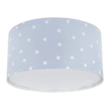 Dalber 82216T - Dětské stropní svítidlo STAR LIGHT 2xE27/60W/230V modrá