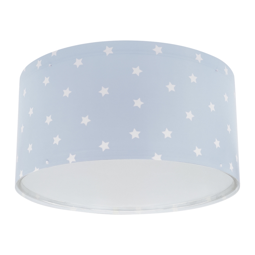 Dalber 82216T - Dětské stropní svítidlo STAR LIGHT 2xE27/60W/230V modrá