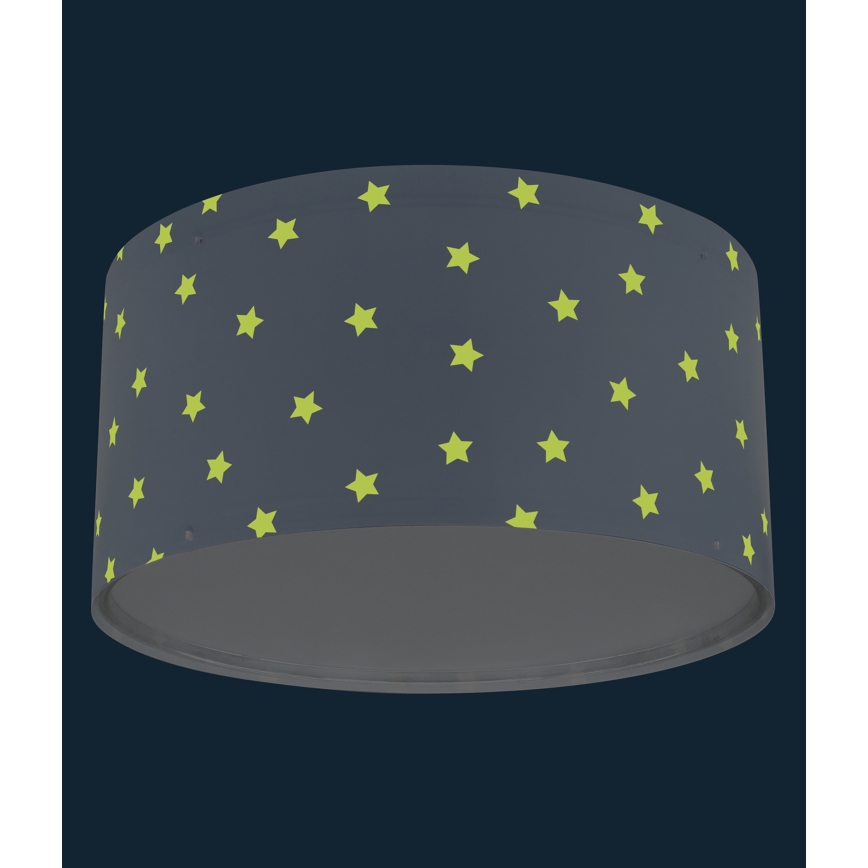 Dalber 82216T - Dětské stropní svítidlo STAR LIGHT 2xE27/60W/230V modrá