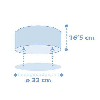 Dalber 82216T - Dětské stropní svítidlo STAR LIGHT 2xE27/60W/230V modrá