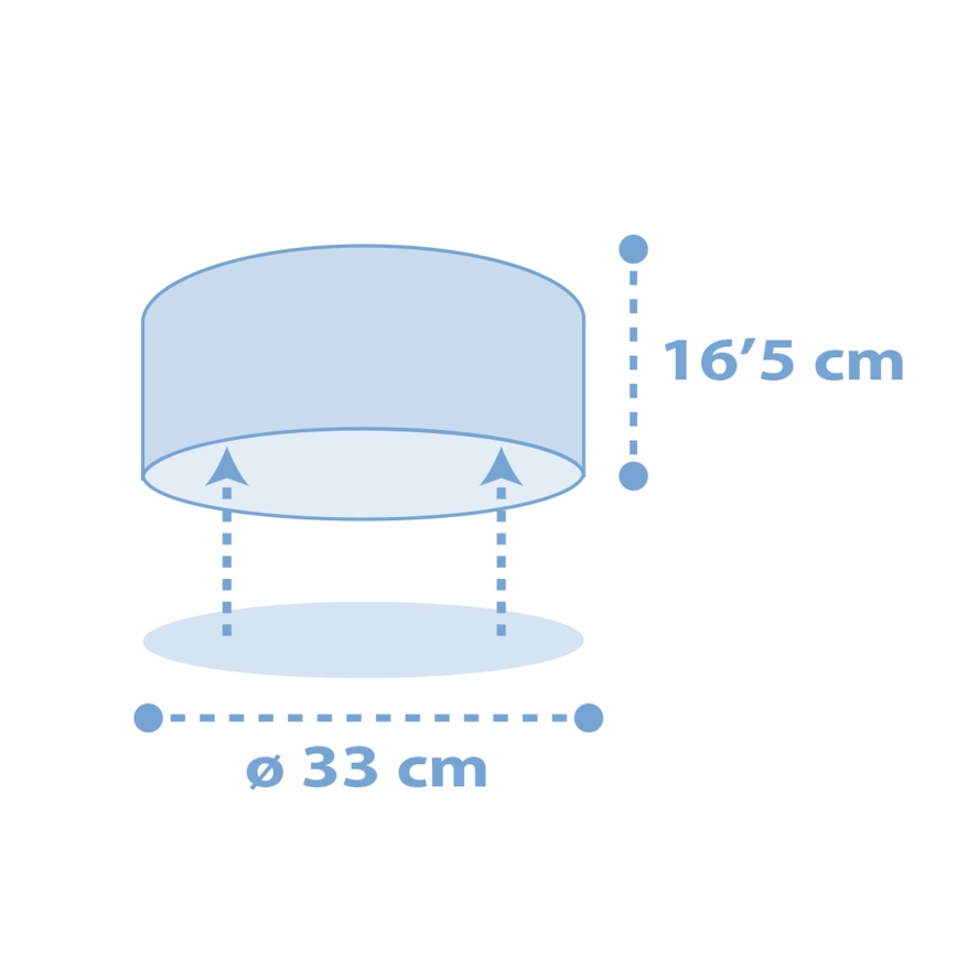 Dalber 82216T - Dětské stropní svítidlo STAR LIGHT 2xE27/60W/230V modrá