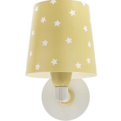 Dalber 82219A - Dětské nástěnné svítidlo STAR LIGHT 1xE27/60W/230V žlutá