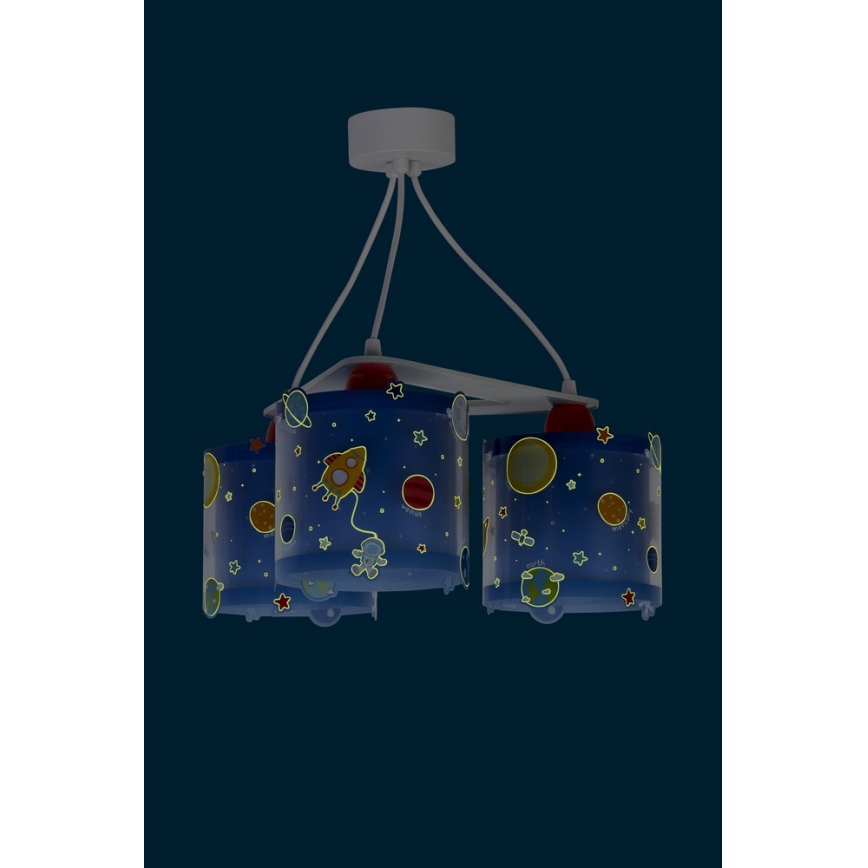Dalber D-41344 - Dětský lustr PLANETS 3xE27/60W/230V