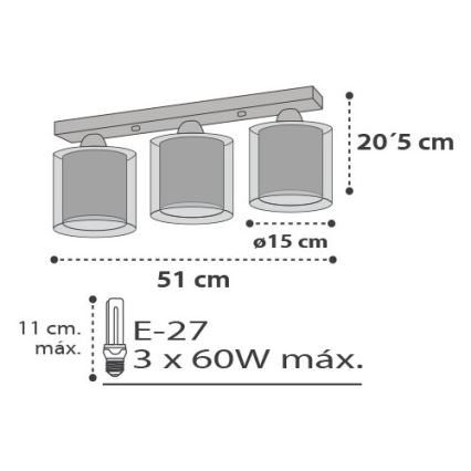 Dalber D-41413E - Dětské stropní svítidlo CLOUDS 3xE27/60W/230V