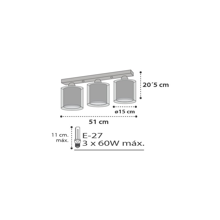 Dalber D-41413E - Dětské stropní svítidlo CLOUDS 3xE27/60W/230V