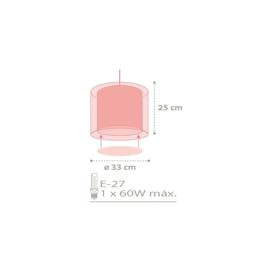 Dalber D-41432 - Dětský lustr COLOR RAIN 1xE27/60W/230V
