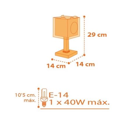 Dalber D-73451 - Dětská lampička DINOS 1xE14/40W/230V