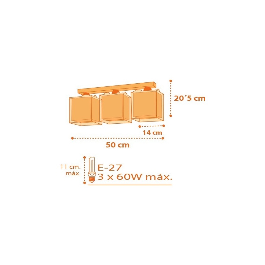 Dalber D-73453 - Dětské stropní svítidlo DINOS 3xE27/60W/230V