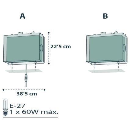 Dalber D-74558 - Dětské nástěnné svítidlo PIRATES 1xE27/60W/230V