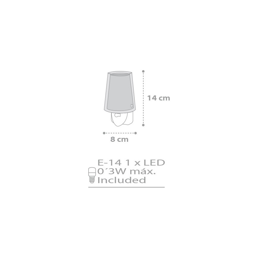 Dalber D-81215E - LED noční světlo STARS 1xE14/0,5W/230V