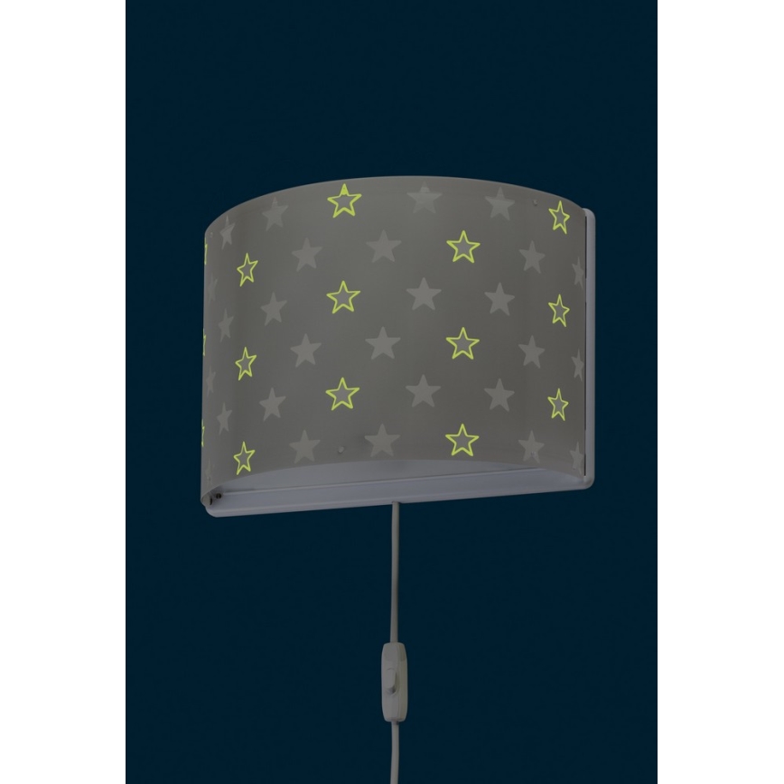 Dalber D-81218E - Dětské nástěnné svítidlo STARS 1xE27/60W/230V