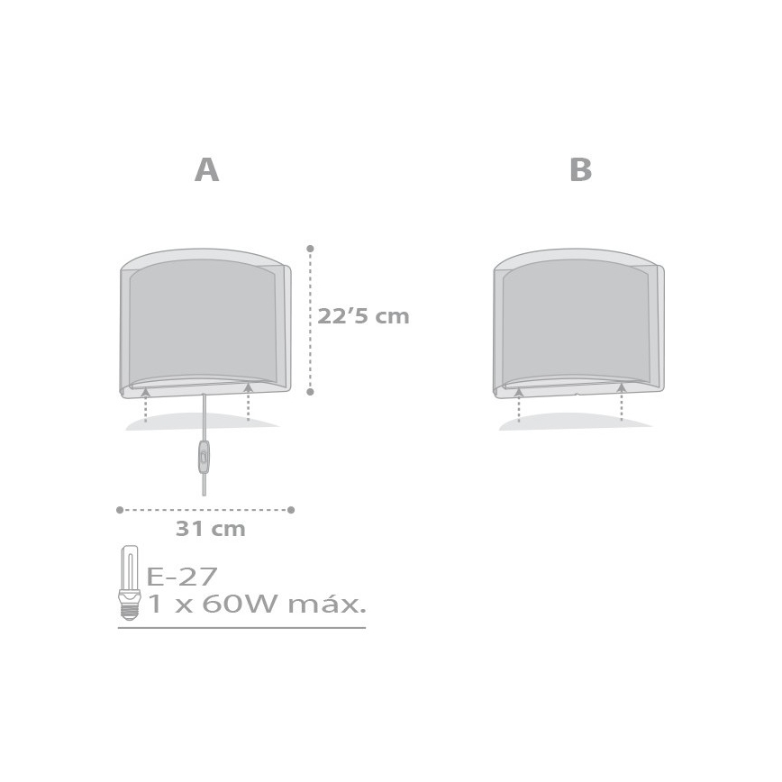 Dalber D-81218E - Dětské nástěnné svítidlo STARS 1xE27/60W/230V