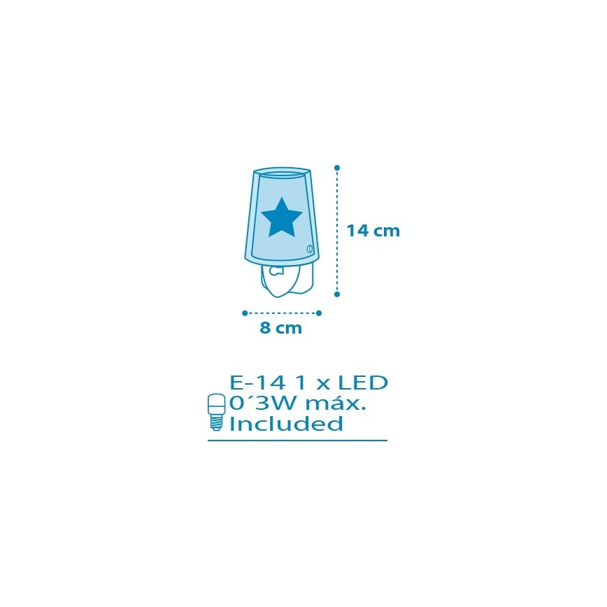 Dalber D-92193 - LED noční světlo LIGHT FEELING 1xE14/0,3W/230V