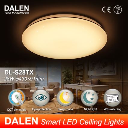 Dalen DL-S28TX - LED stmívatelné stropní svítidlo STAR SKY LED/28W/230V