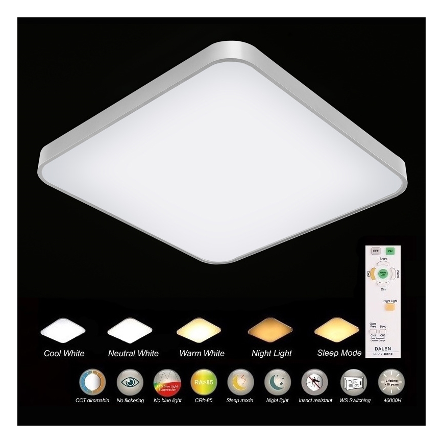 Dalen Q50TW - LED Stmívatelné stropní svítidlo CLASSIC LED/50W/230V