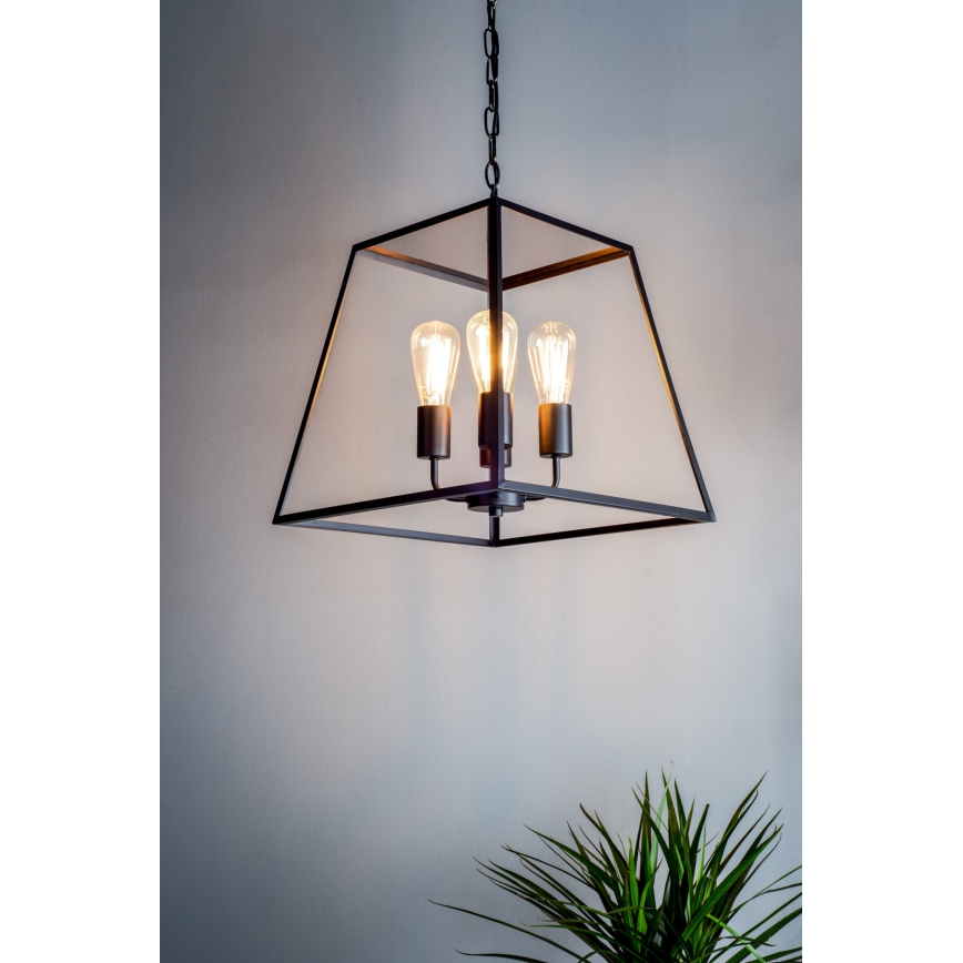 Där Lighting ACA8622 - Lustr na řetězu ACADEMY 4xE27/60W/230V černá