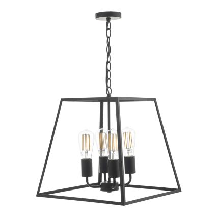 Där Lighting ACA8622 - Lustr na řetězu ACADEMY 4xE27/60W/230V černá