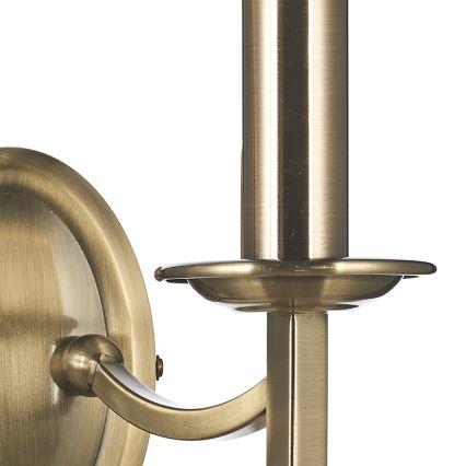 Där Lighting AMB0975 - Nástěnné svítidlo AMBASSADOR 2xE14/40W/230V mosaz