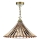 Där Lighting ARD866 - Lustr na řetězu ARDECHE 1xE27/60W/230V mosaz/kouřová hnědá