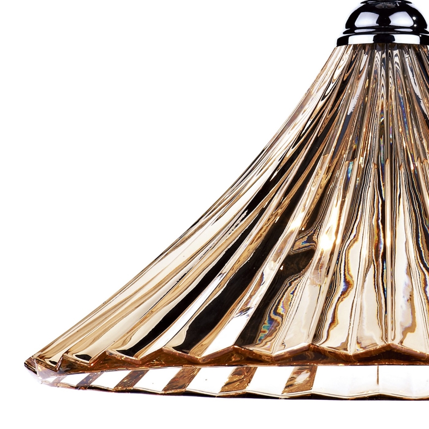 Där Lighting ARD866 - Lustr na řetězu ARDECHE 1xE27/60W/230V mosaz/kouřová hnědá