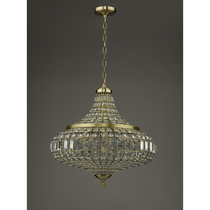 Där Lighting ASM0675 - Lustr na řetězu ASMARA 6xE14/40W/230V mosaz