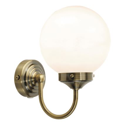 Där Lighting BAR0775 - Koupelnová nástěnná lampa BARCLAY 1xE14/40W/230V IP44 mosaz