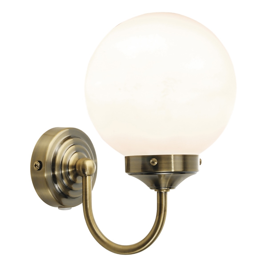 Där Lighting BAR0775 - Koupelnová nástěnná lampa BARCLAY 1xE14/40W/230V IP44 mosaz