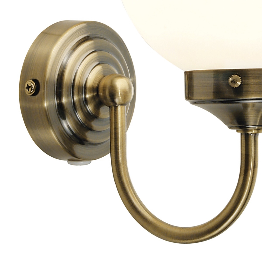 Där Lighting BAR0775 - Koupelnová nástěnná lampa BARCLAY 1xE14/40W/230V IP44 mosaz