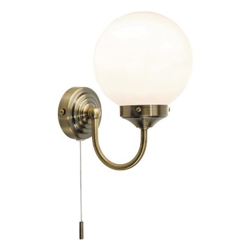 Där Lighting BAR0775 - Koupelnová nástěnná lampa BARCLAY 1xE14/40W/230V IP44 mosaz