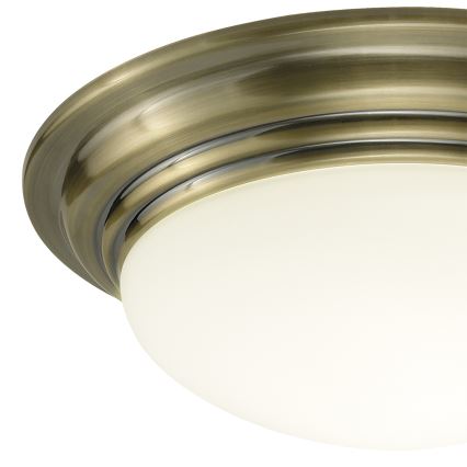 Där Lighting BAR5275 - Koupelnové stropní svítidlo BARCLAY 1xE27/60W/230V pr. 31 cm mosaz