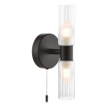 Där Lighting BOL0922 - Koupelnová nástěnná lampa BOLTON 2xG9/5W/230V IP44 černá