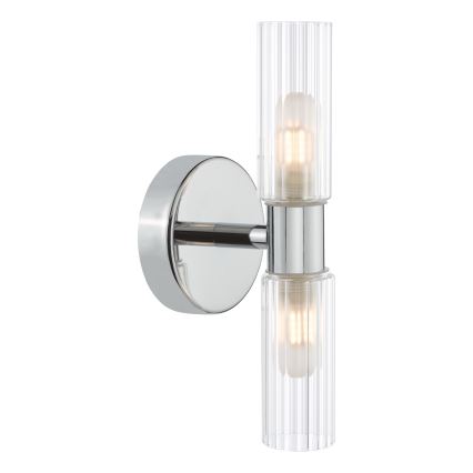 Där Lighting BOL0950 - Koupelnová nástěnná lampa BOLTON 2xG9/5W/230V IP44 lesklý chrom
