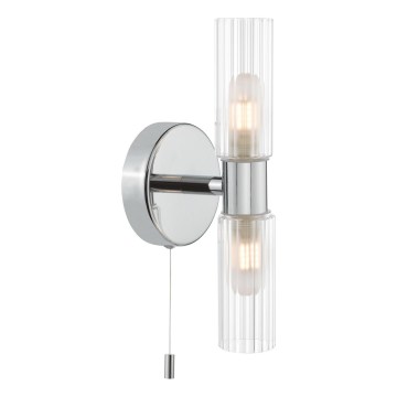 Där Lighting BOL0950 - Koupelnová nástěnná lampa BOLTON 2xG9/5W/230V IP44 lesklý chrom