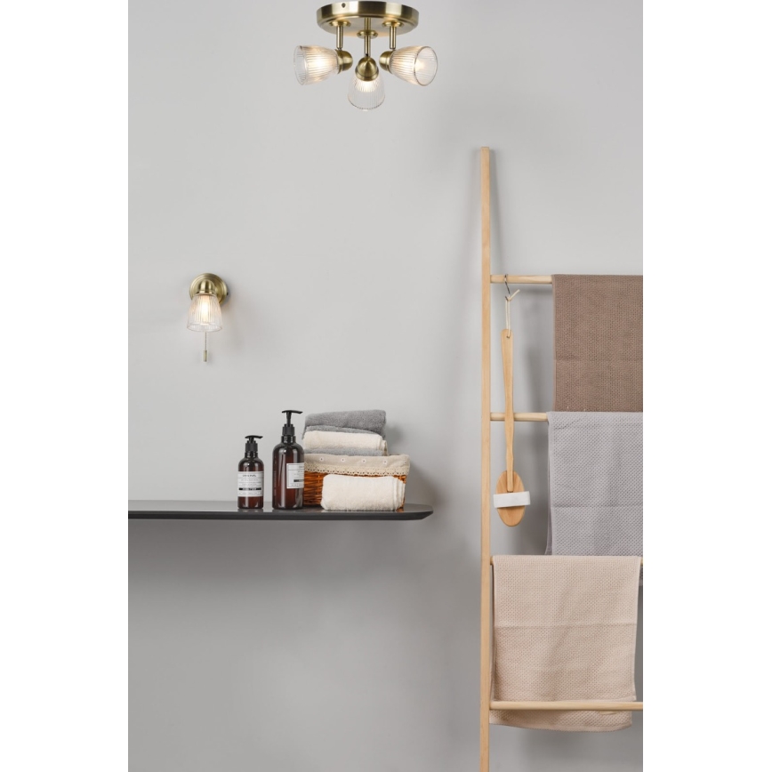 Där Lighting CED0775 - Koupelnová nástěnná lampa CEDRIC 1xG9/25W/230V IP44 mosaz