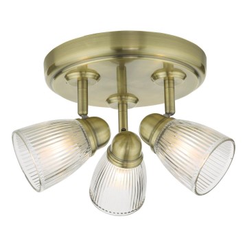 Där Lighting CED7675 - Koupelnové bodové svítidlo CEDRIC 3xG9/25W/230V IP44 mosaz
