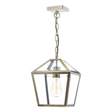 Där Lighting CHU0175 - Lustr na řetězu CHURCHILL 1xE27/60W/230V mosaz