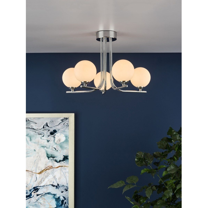 Där Lighting CRA5450-02 - Lustr na tyči CRADLE 5xG9/25W/230V lesklý chrom