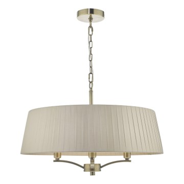 Där Lighting CRI0429 - Lustr na řetězu CRISTIN 4xE14/40W/230V mosaz/taupe