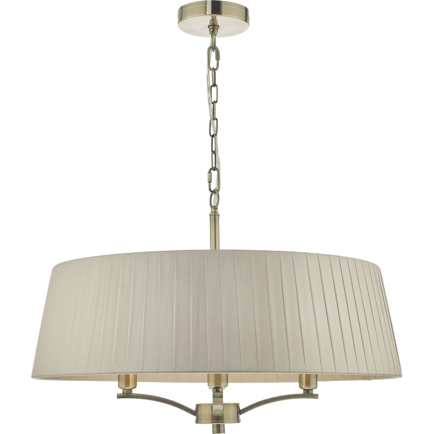 Där Lighting CRI0429 - Lustr na řetězu CRISTIN 4xE14/40W/230V mosaz/taupe
